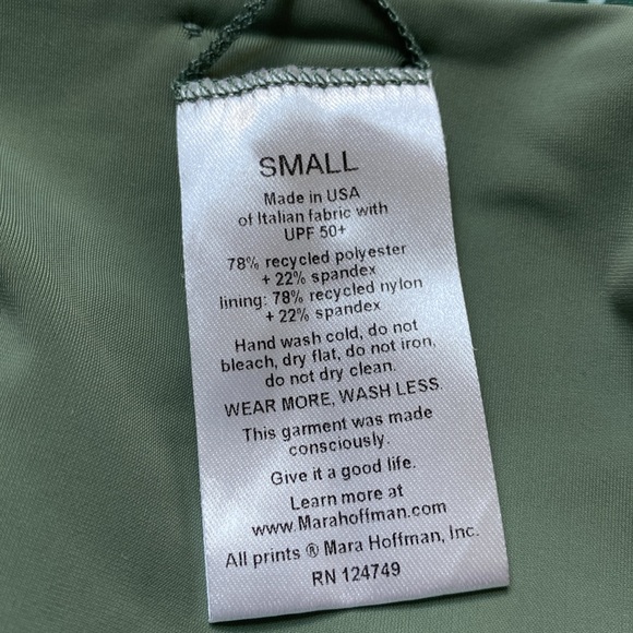 Mara Hoffman | Triangle bralette and Zoa bottoms in green floral leaves - Picture 4 of 4